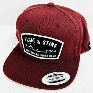 Muhammad Ali Contenders Float & Sting Patch Hat Cap Snapback Adjustable Maroon